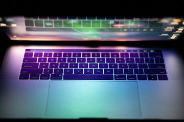 laptop with vivid colors screen