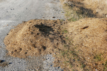 rotten straw and wastes, environmental pollution,