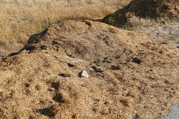 rotten straw and wastes, environmental pollution,