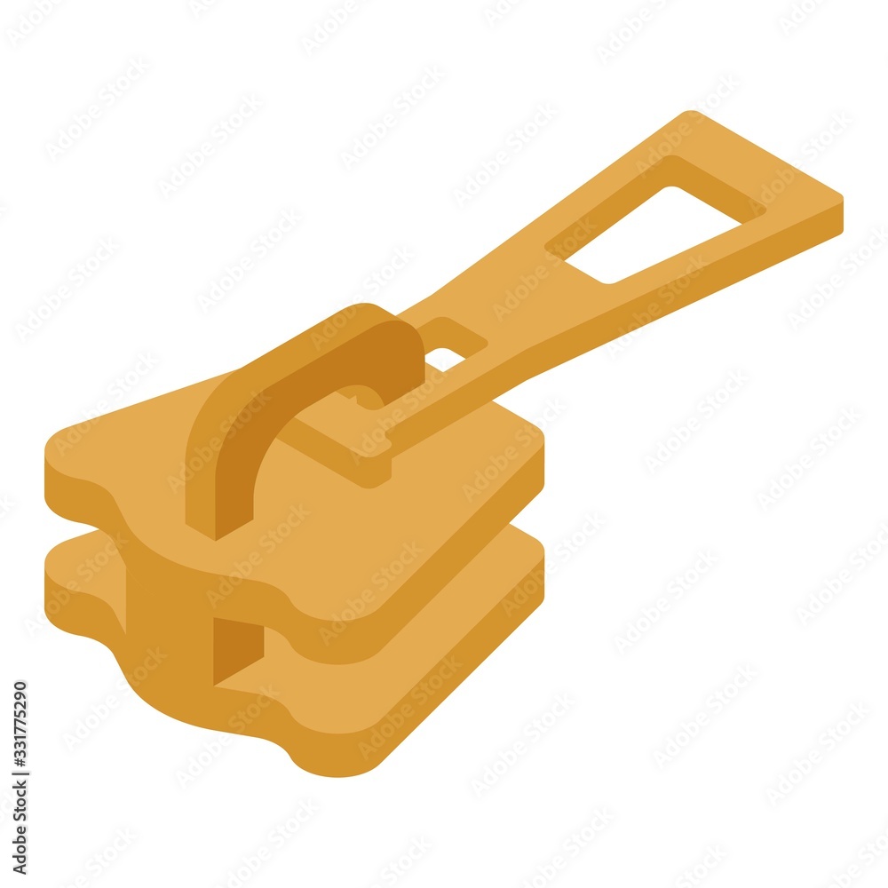 Poster modern zipper pull icon. isometric of modern zipper pull vector icon for web design isolated on whit