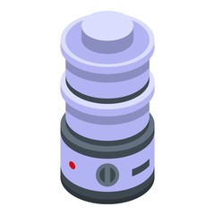 Kitchen steamer icon. Isometric of kitchen steamer vector icon for web design isolated on white background