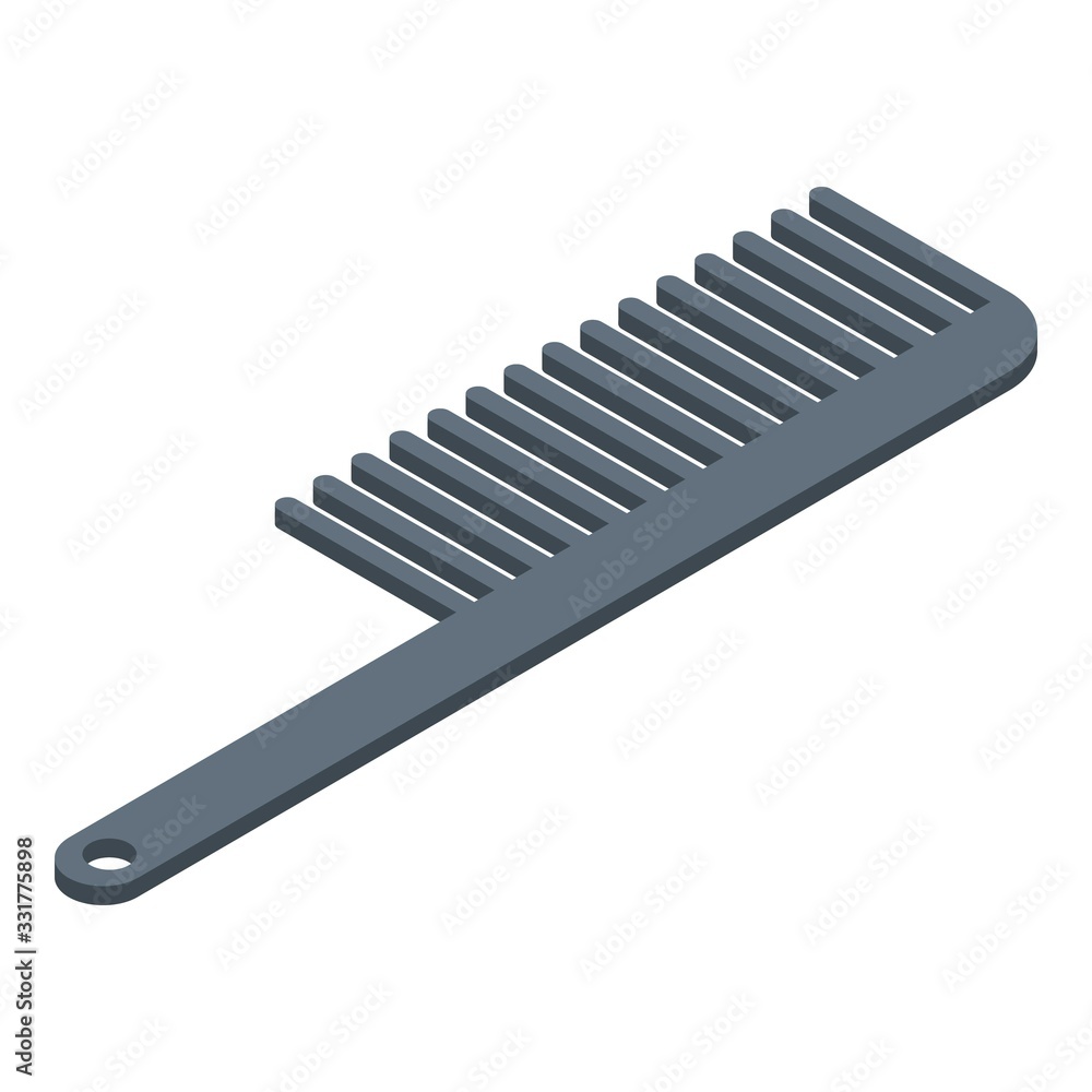 Poster plastic comb icon. isometric of plastic comb vector icon for web design isolated on white background
