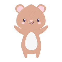 cute bear animal cartoon isolated icon