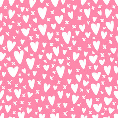 hearts seamless vector pattern