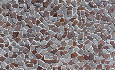 Detail einer industriell gefertigten, künstlichen Steinwand