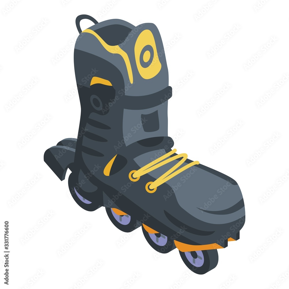 Poster safety inline skates icon. isometric of safety inline skates vector icon for web design isolated on 