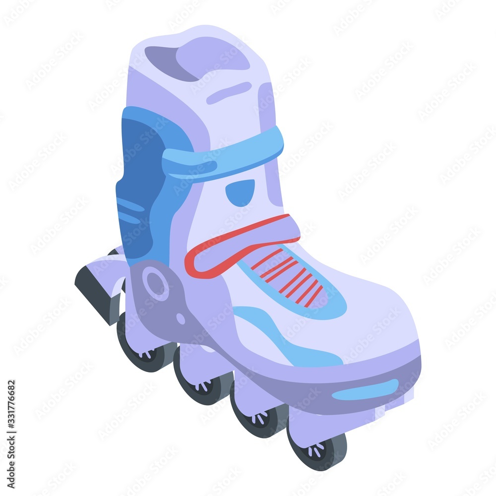 Poster professional inline skates icon. isometric of professional inline skates vector icon for web design 