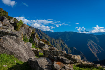 Fototapeta na wymiar A view of Machu Pichu ruins, Peru