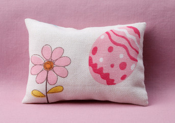Easter cushion with egg  and flower