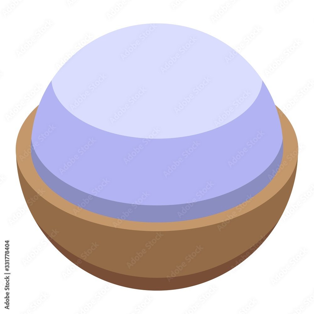 Poster half clean longan icon. isometric of half clean longan vector icon for web design isolated on white 