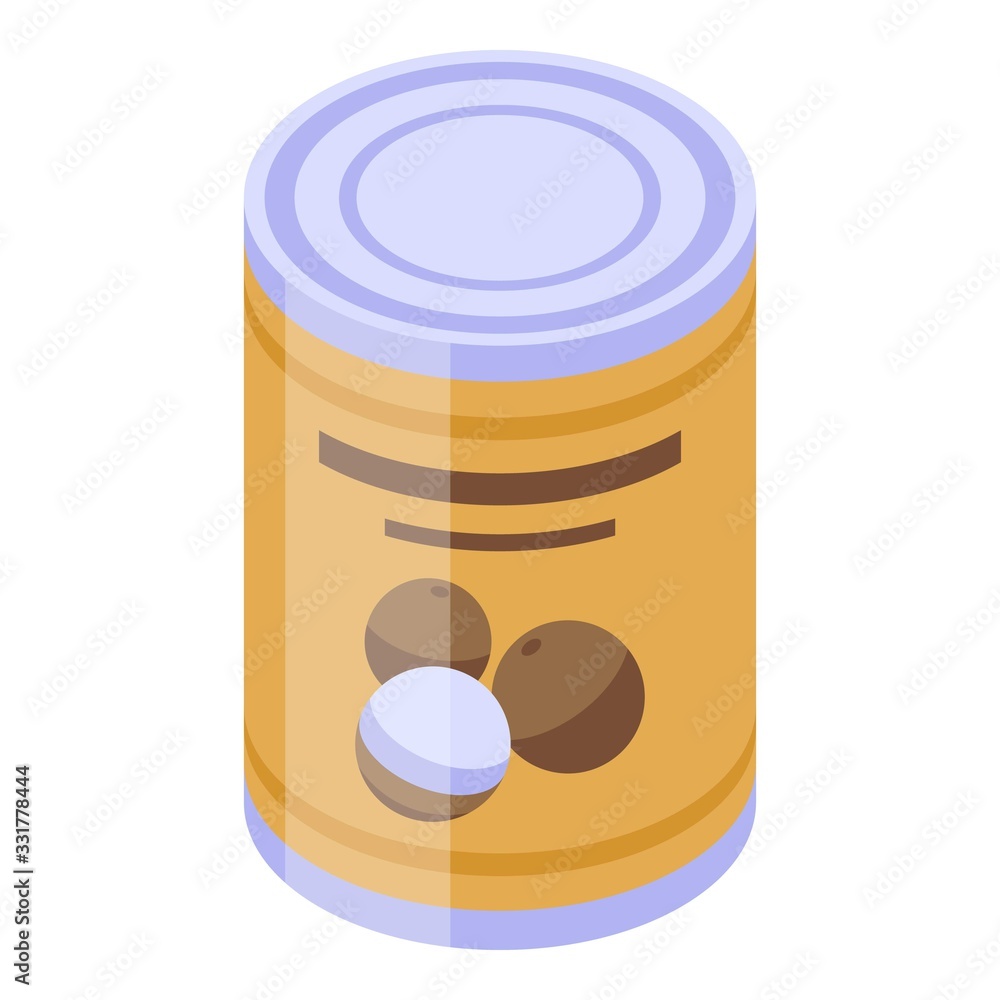 Poster longan tin can icon. isometric of longan tin can vector icon for web design isolated on white backgr