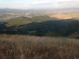 landscape top view of Umbria