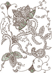 Vector Embroidery fashion Design 