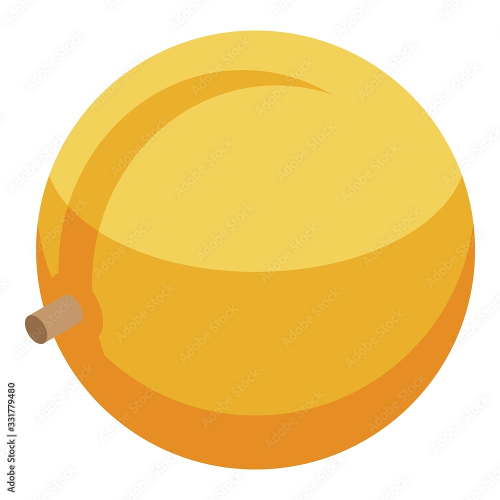 Poster whole apricot icon. isometric of whole apricot vector icon for web design isolated on white backgrou