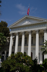 National Congress building in Santiago de Chile.