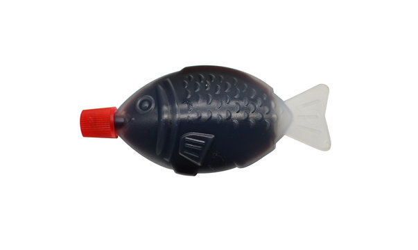 Sojaso&szlig;e in Plastik Fisch Beh&auml;ltnis