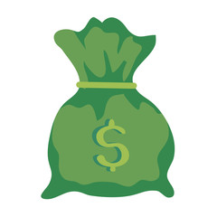 money bag cash isolated icon vector illustration design