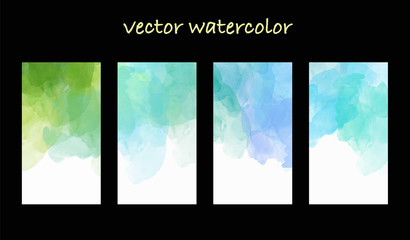 et of light colorful vector watercolor vertical backgrounds for poster, banner or flyer