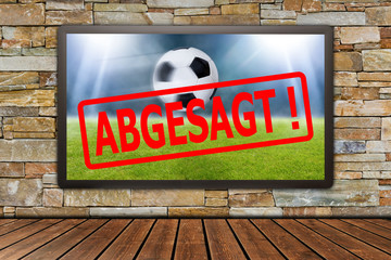 Fußball wurde wegen Covid-19 / Coronavirus abgesagt