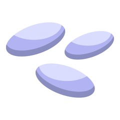 White rice icon. Isometric of white rice vector icon for web design isolated on white background