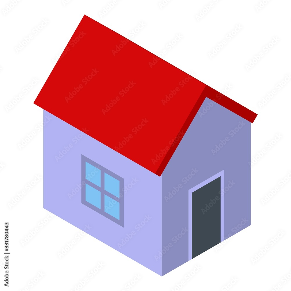 Poster architect house icon. isometric of architect house vector icon for web design isolated on white back