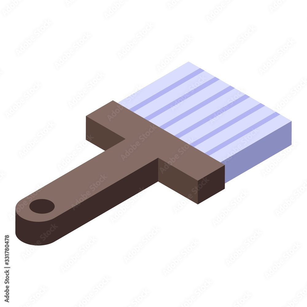 Poster architect brush icon. isometric of architect brush vector icon for web design isolated on white back