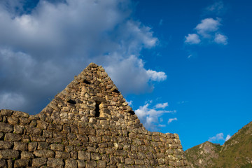 Fototapeta na wymiar A view of Machu Pichu ruins, Peru