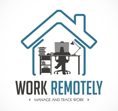 Work Remotely concept - stay at home and work - jobs for freelancers © Black Jack