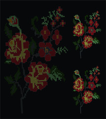 Vector Embroidery fashion Design 