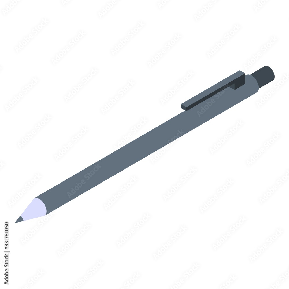 Poster architect pen icon. isometric of architect pen vector icon for web design isolated on white backgrou