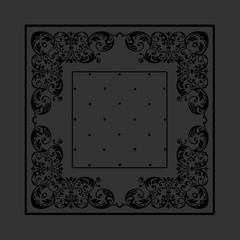 black background with a square pattern