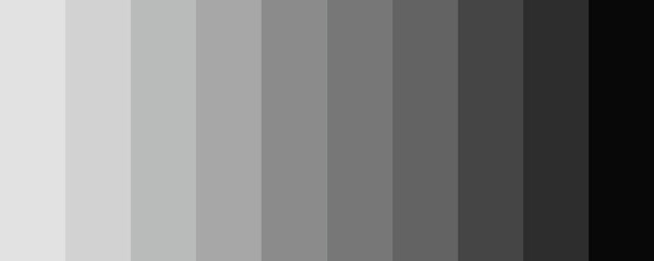 black in gradation to light gray