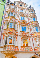 Fototapeta na wymiar Helblinghaus called as House of Helbling in Innsbruck of Austria
