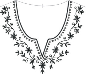 Vector Embroidery fashion Design 