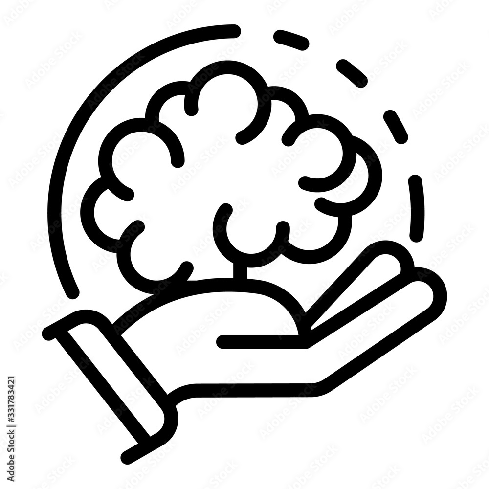 Poster brainstorming innovation icon. outline brainstorming innovation vector icon for web design isolated 