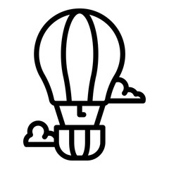Air balloon innovation icon. Outline air balloon innovation vector icon for web design isolated on white background