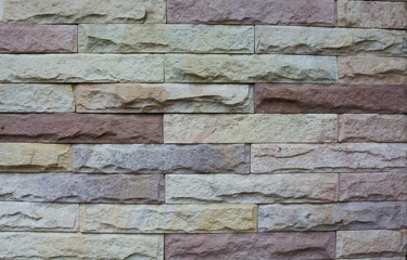 Colorful of Stone wall blocks