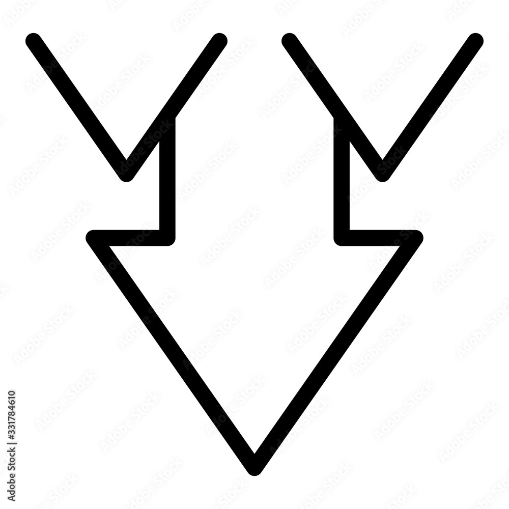 Poster regression icon. outline regression vector icon for web design isolated on white background