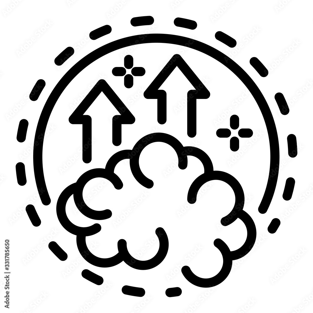 Poster brain progress skill icon. outline brain progress skill vector icon for web design isolated on white