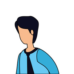 young man avatar character icon vector illustration design