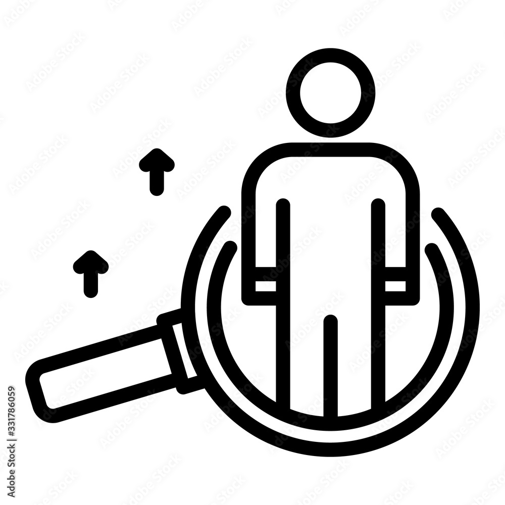 Poster office hr manager skill icon. outline office hr manager skill vector icon for web design isolated on