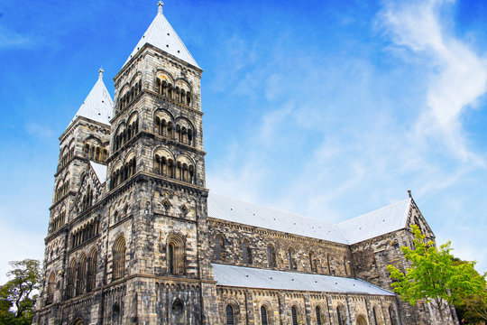 Cathedral in the town of Lund, Scania, Sweden