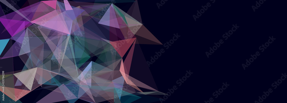 Poster colored polygonal space. digital background. triangular futuristic business wallpaper. vector illust