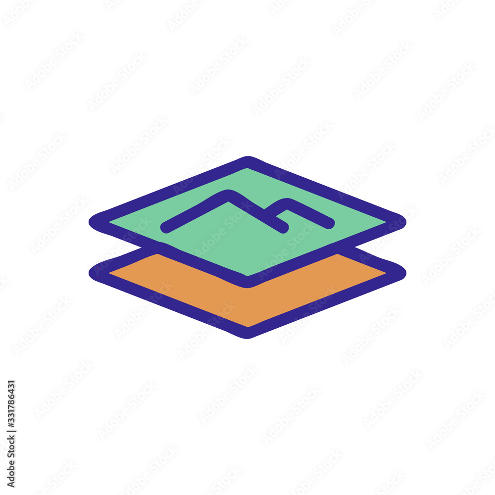 Poster soft layer icon vector. soft layer sign. color isolated symbol illustration