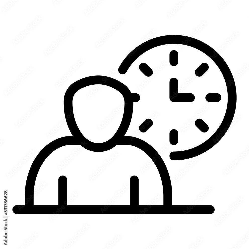 Poster mission time icon. outline mission time vector icon for web design isolated on white background