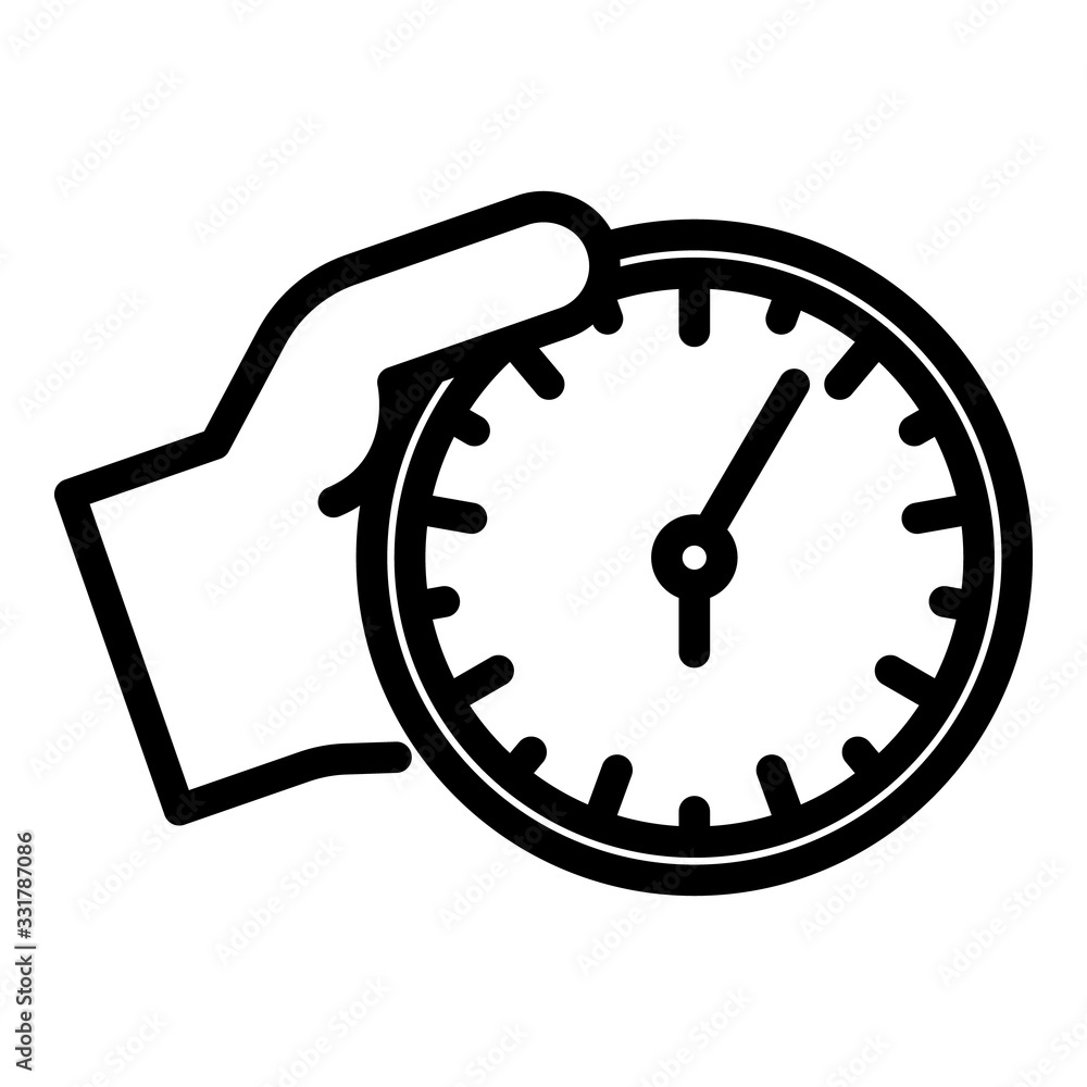 Poster take wall clock icon. outline take wall clock vector icon for web design isolated on white backgroun