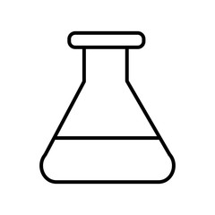 Isolated chemistry flask line style icon vector design
