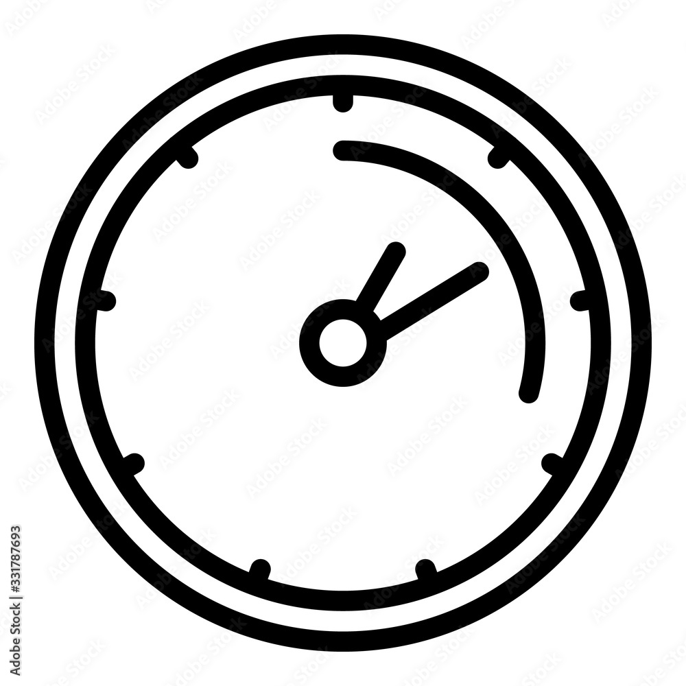 Poster office wall clock icon. outline office wall clock vector icon for web design isolated on white backg