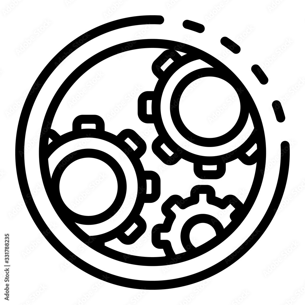 Poster automated watch repair icon. outline automated watch repair vector icon for web design isolated on w