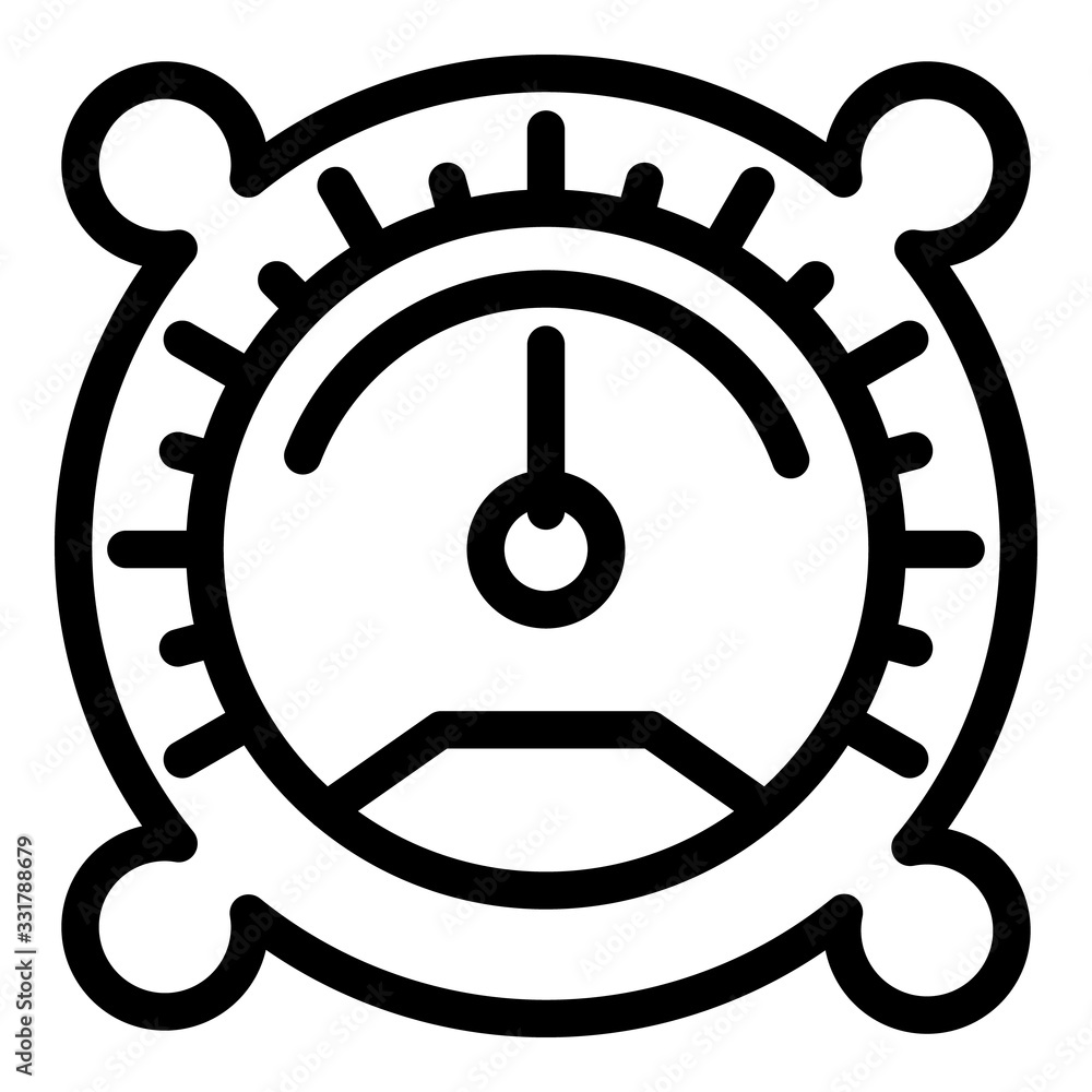 Poster barometer icon. outline barometer vector icon for web design isolated on white background